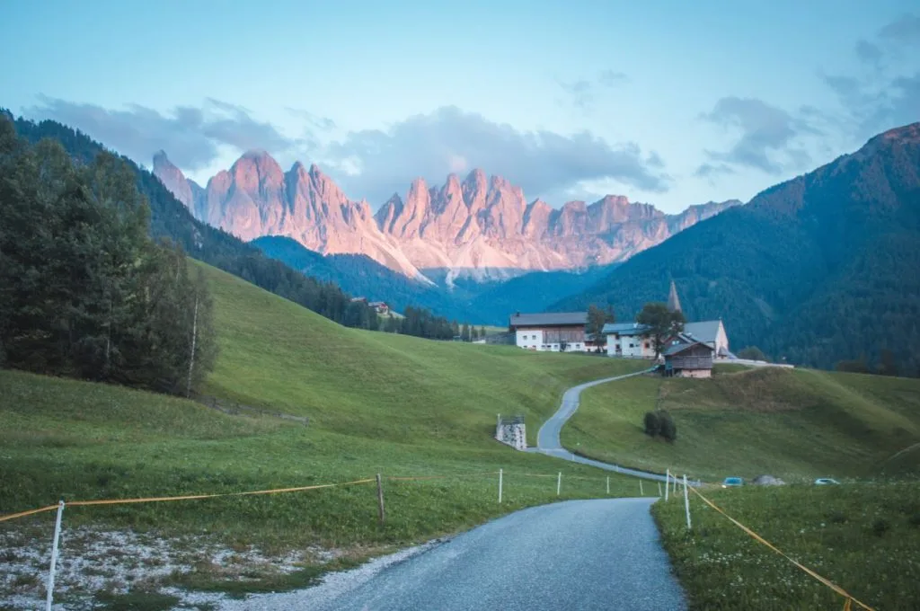 Que ver en Dolomitas: enrosadira